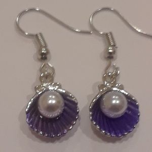 Handmade Beautiful Silver Plated Seashell Earrings